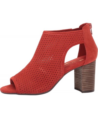 Women's High Frequency Ankle Bootie Orange Suede $27.48 Sandals