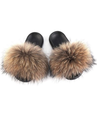 Women Fuzzy Slides Fur Feather Sandals Fur Slips Fur Slippers Fluffy Slides Outdoor House Slides Shoes Fuzzy Slippers Fluffy ...