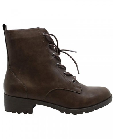 Womens Franie Leather Closed Toe Ankle Combat, Brown SM, Size 11.0 $19.71 Boots