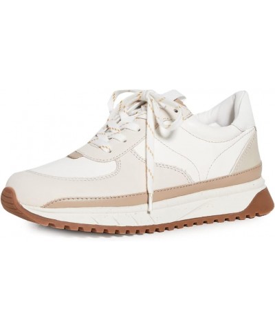 Women's Kickoff Trainer Sneakers in Neutral Colorblock Leather Antique Cream Multi $42.55 Fashion Sneakers