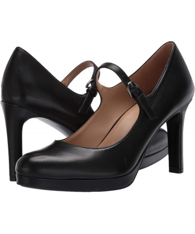 Women Talissa Mary Jane Pumps Black Leather $25.08 Flats