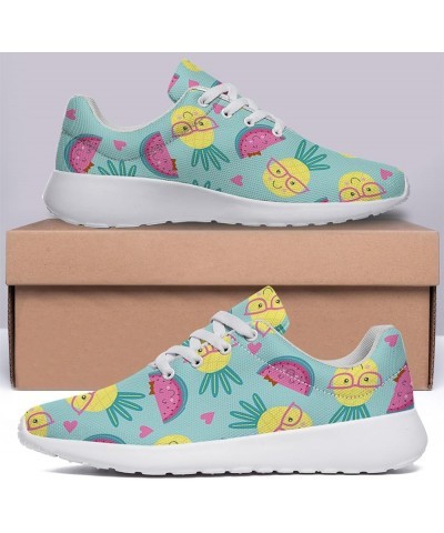 Women Men Watermelon Shoes Personalited Running Shoes Athletic Tennis Sneakers Gifts for Girl Boy Pineapple Watermelon White ...