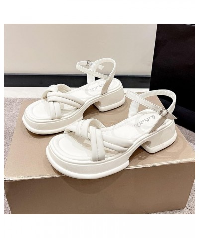 White Platform Women Sneakers Women Platform Heels Closed Toe Closed Toe Sandals Women Gold Heeled Sandals Fo White 2 $18.53 ...