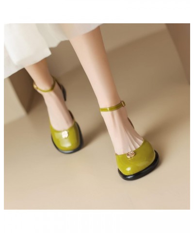 Womens LC704 Charms Formal Business Microfiber Low Block Pumps Green $39.00 Pumps