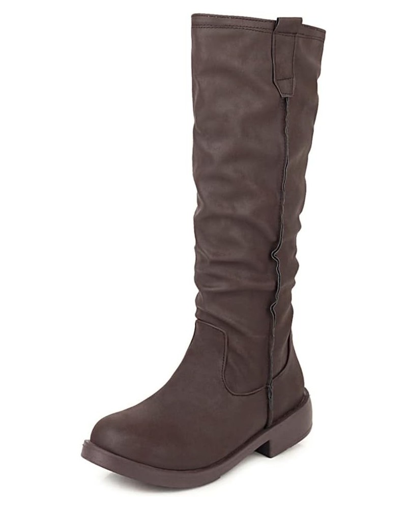 Retro Womens Pleated mid calf boots 49 Brown $30.08 Boots