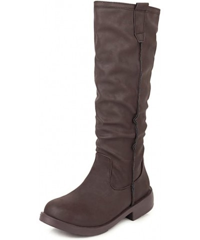 Retro Womens Pleated mid calf boots 49 Brown $30.08 Boots