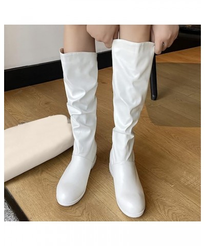 Low Heel Ankle Boots Womens Wedge Boots Cowboy Boots for Women Chunky Heel Western Boots Work Boots Knight Boots Z 11-white $...