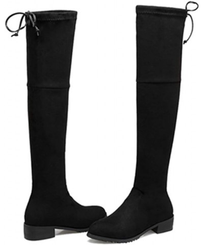 Women Casual Thigh High Boots and Simple Over-The-Knee Boots Black $30.67 Boots