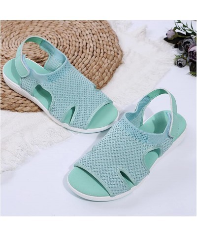 Women's Slingback Orthopedic, Stretch Knit Sandals Women Breathable Mesh Sandals Hook and Loop Closure Outdoor Athletic Walki...