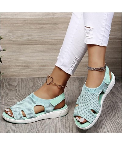 Women's Slingback Orthopedic, Stretch Knit Sandals Women Breathable Mesh Sandals Hook and Loop Closure Outdoor Athletic Walki...