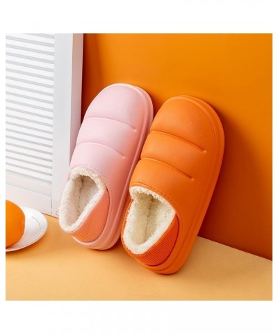 Waterproof cotton slippers Winter bag with home plush thickened sole indoor confinement warm cotton shoes Yellow-heeled Cotto...