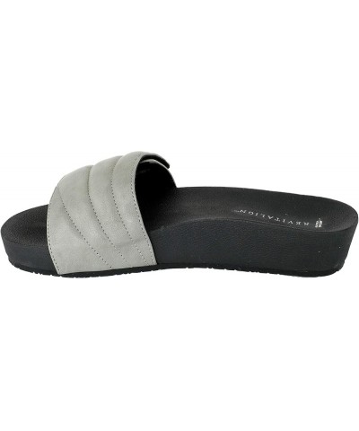 Women's Breezy Deluxe Slide Sandal Grey $24.76 Sandals