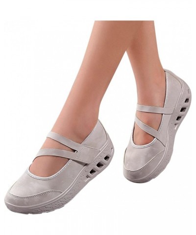 Women's Cute Sneaker Fashion Leisure Shoes Casual Tennis Canvas Slip on Shoes Workout Shoes Walking Shoes for Women Grey $18....