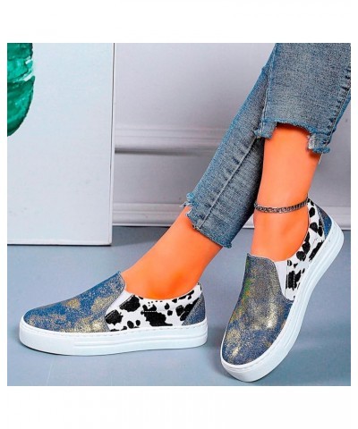 Women Canvas Shoes Low Top Lace Up Canvas Sneakers Non Slip Shoes Zapatos Planos De Mujer Z 15-blue $13.39 Fashion Sneakers