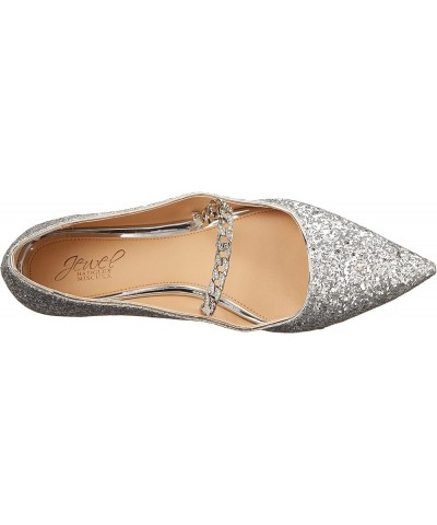 Women's Jaclyn Mary Jane Flat Silver Glitter $25.97 Flats