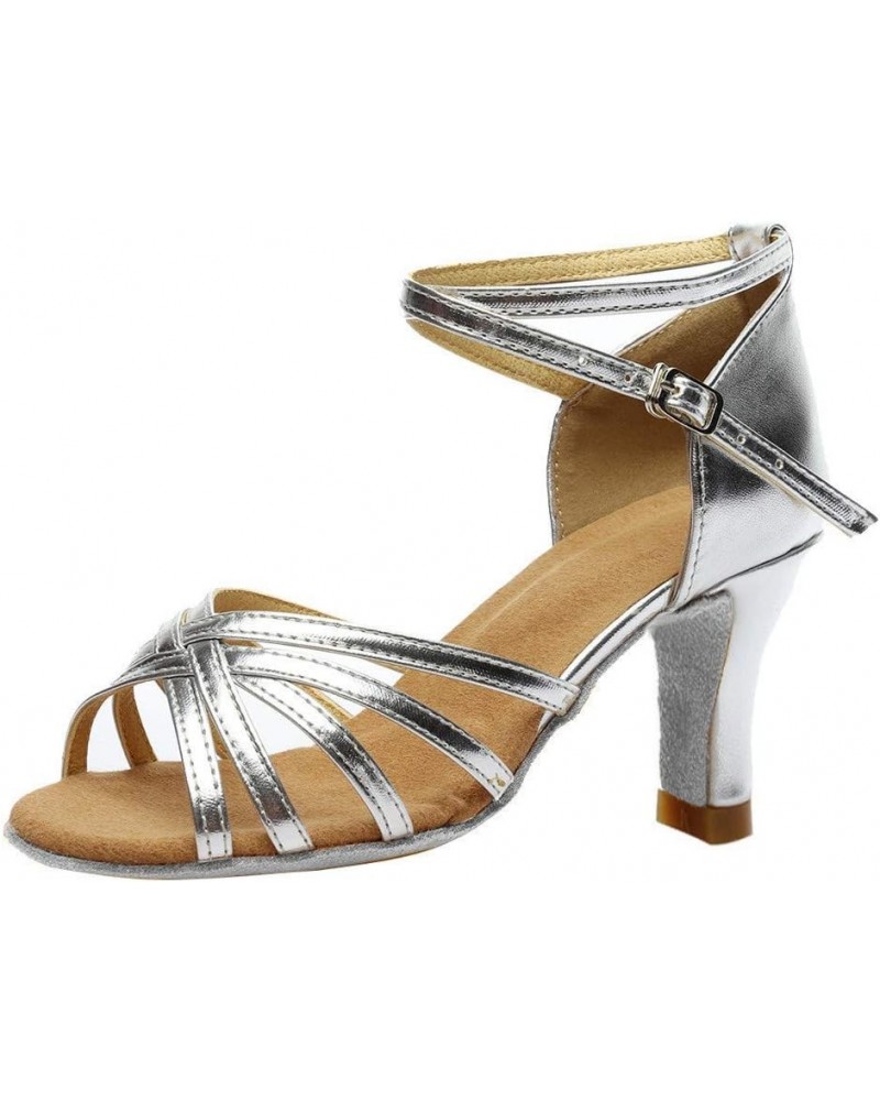 High Heel Women,Fashion Latin Dancing Shoes Women Ballroom Dance Sandals Prom Women's Sandals Sparkly Sandals Women (Khaki, 7...