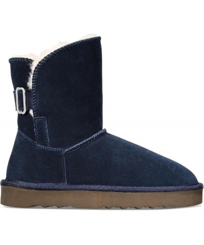 Womens Teenyy Suede Pull On Ankle Boots Navy $23.45 Boots