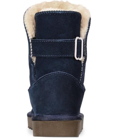 Womens Teenyy Suede Pull On Ankle Boots Navy $23.45 Boots