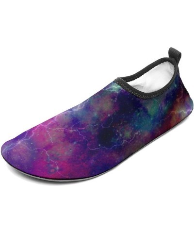 Thunder Galaxy Print Men's Soft Water Shoes Beach Pool Yoga Socks Swim Shoes Sport for Women 7/8women,5/6men $16.73 Athletic ...