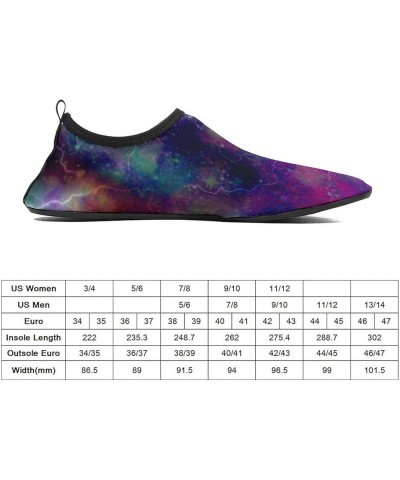 Thunder Galaxy Print Men's Soft Water Shoes Beach Pool Yoga Socks Swim Shoes Sport for Women 7/8women,5/6men $16.73 Athletic ...