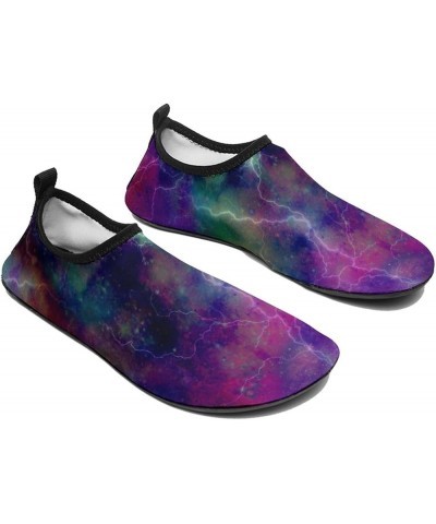 Thunder Galaxy Print Men's Soft Water Shoes Beach Pool Yoga Socks Swim Shoes Sport for Women 7/8women,5/6men $16.73 Athletic ...