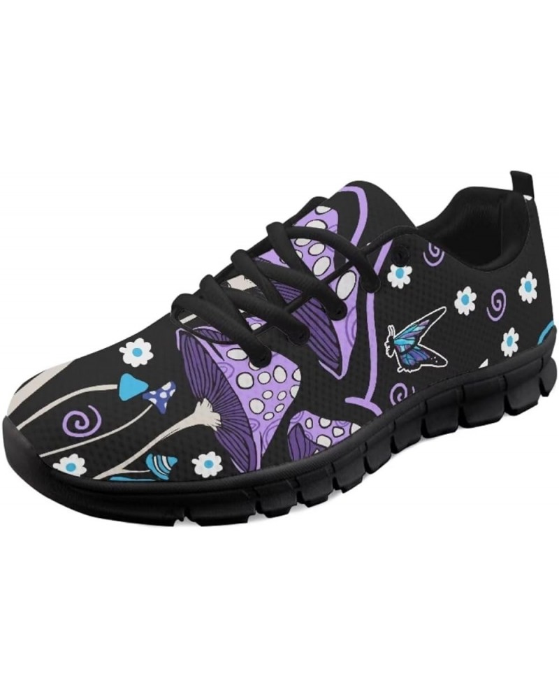 Women's Play Canvas Sneaker Flat Tennis Shoes Purple Mushroom Black $18.06 Fashion Sneakers