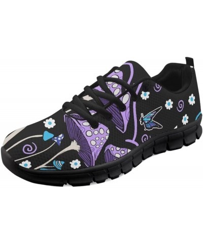 Women's Play Canvas Sneaker Flat Tennis Shoes Purple Mushroom Black $18.06 Fashion Sneakers