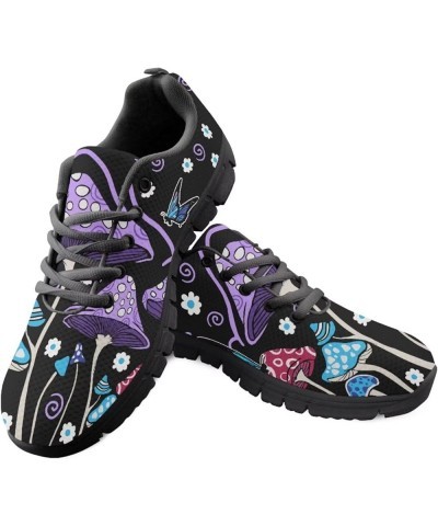 Women's Play Canvas Sneaker Flat Tennis Shoes Purple Mushroom Black $18.06 Fashion Sneakers