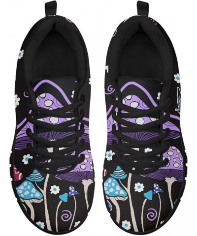 Women's Play Canvas Sneaker Flat Tennis Shoes Purple Mushroom Black $18.06 Fashion Sneakers