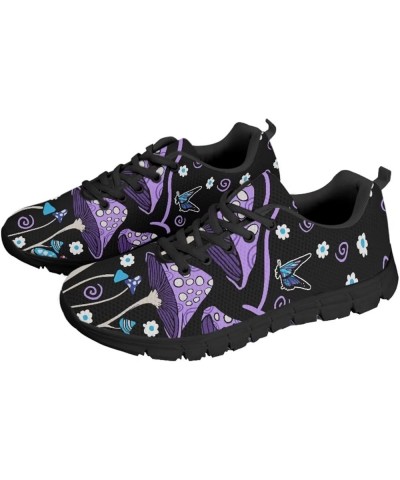 Women's Play Canvas Sneaker Flat Tennis Shoes Purple Mushroom Black $18.06 Fashion Sneakers