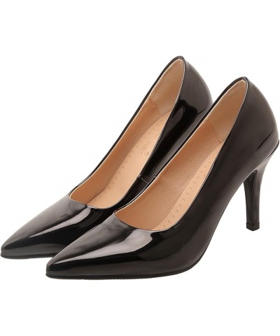 Women's Pointed Toe Dress Shoes Elegant Thin Heel Pumps Black $25.49 Pumps