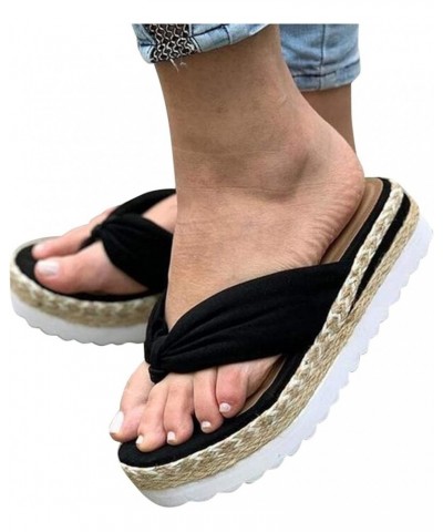 Hiking Sandals Flatshare Flip Flops For Women Recovery Slides Platforms Sex Wedge Rose Gold Heeled Sandals For Women D Black ...