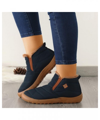 Winter Snow Boots for Women Winter Walking Boots for Women Waterproof Womens Slip on Winter Boots Ankle Boots for Winter Bota...