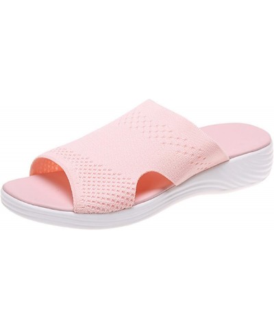 2023 Women Casual Summer Daily Comfy Slip on Sandals, Women's Soft & Comfortable Fish Mouth Sandals Mesh Breathable with Arch...