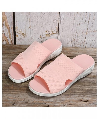 2023 Women Casual Summer Daily Comfy Slip on Sandals, Women's Soft & Comfortable Fish Mouth Sandals Mesh Breathable with Arch...