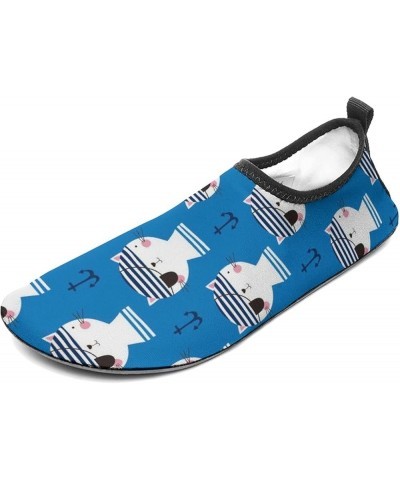 Cute Pirate Cat Water Shoes Barefoot Aqua Pool Socks for Beach Swim Walking 9/10women,7/8men $14.26 Outdoor Shoes