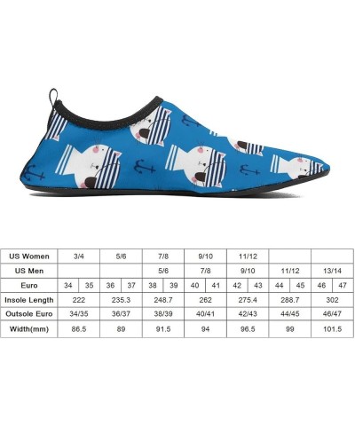 Cute Pirate Cat Water Shoes Barefoot Aqua Pool Socks for Beach Swim Walking 9/10women,7/8men $14.26 Outdoor Shoes