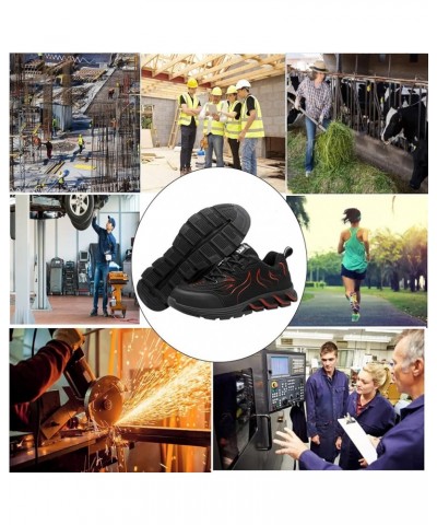 Steel Toe Shoes for Men,Breathable Slip Resistant Work Boots Puncture Proof Comfortable Shoe Roofing Industrial Construction,...