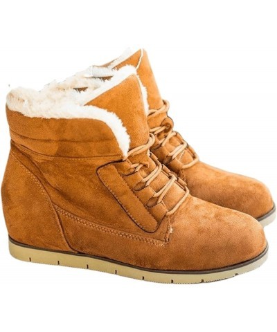 Winter Boots For Women Fashion High-top Snow Boots Slip on Warm Comfortable Outdoor Fur Lined Ankle Booties Zn-brown $15.12 B...