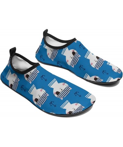 Cute Pirate Cat Water Shoes Barefoot Aqua Pool Socks for Beach Swim Walking 9/10women,7/8men $14.26 Outdoor Shoes