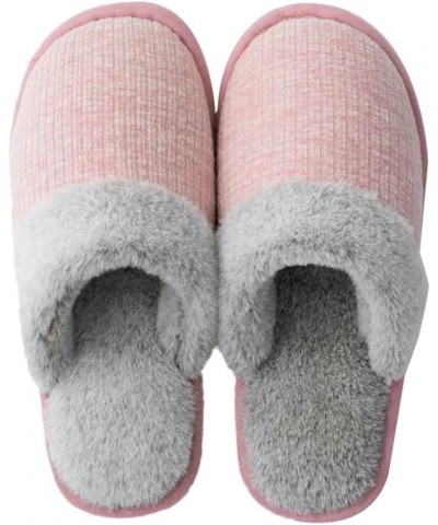 Women's Fuzzy House Slippers Memory Foam Slip On Winter Slipper Plush Fleece Lining Indoor Outdoor Cozy Men's knitted Non-Sli...