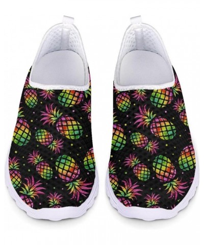 Breathable Women Water Shoes Lightweight Outdoor Sport Slip On Sneakers Rainbow Pineapples $13.33 Outdoor Shoes