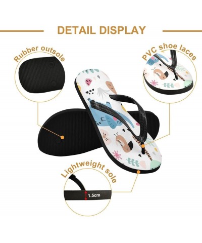 Elephants Animals Palm Trees Womens Flip Flops Summer Beach Sandals Casual Thong Slippers Comfortable Shower Slippers Non Sli...