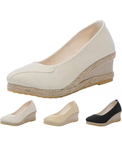 Business Casual Shoes Gold Flats for Women Pointed Toe Mules Fashion Sneakers C-white $16.51 Mules & Clogs