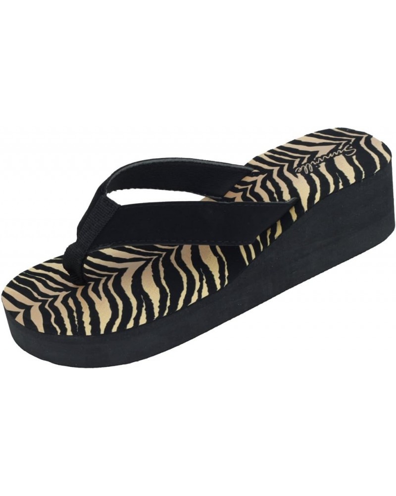 New Women's Animal Print Platform Wedge Sandals Tiger $8.39 Sandals