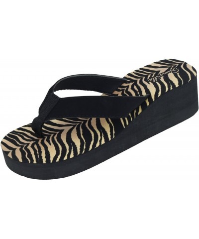 New Women's Animal Print Platform Wedge Sandals Tiger $8.39 Sandals