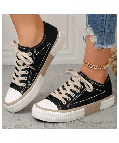 Women Sneakers Light-Weight Women's Flats Shoes Vintage Walking Dress Shoes Running Shoes Walking Shoes for Women Black $13.0...