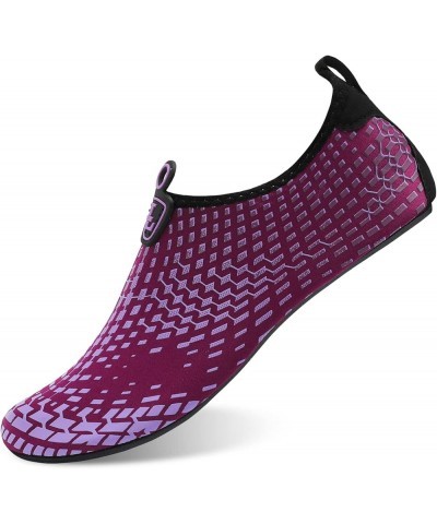 Women Water Shoes Mens Barefoot Skin Aqua Socks for Run Dive Surf Swim Beach Yoga Quick Drying Wzh Purple $9.68 Outdoor Shoes