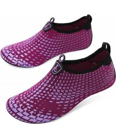 Women Water Shoes Mens Barefoot Skin Aqua Socks for Run Dive Surf Swim Beach Yoga Quick Drying Wzh Purple $9.68 Outdoor Shoes