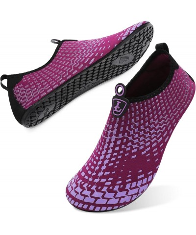 Women Water Shoes Mens Barefoot Skin Aqua Socks for Run Dive Surf Swim Beach Yoga Quick Drying Wzh Purple $9.68 Outdoor Shoes